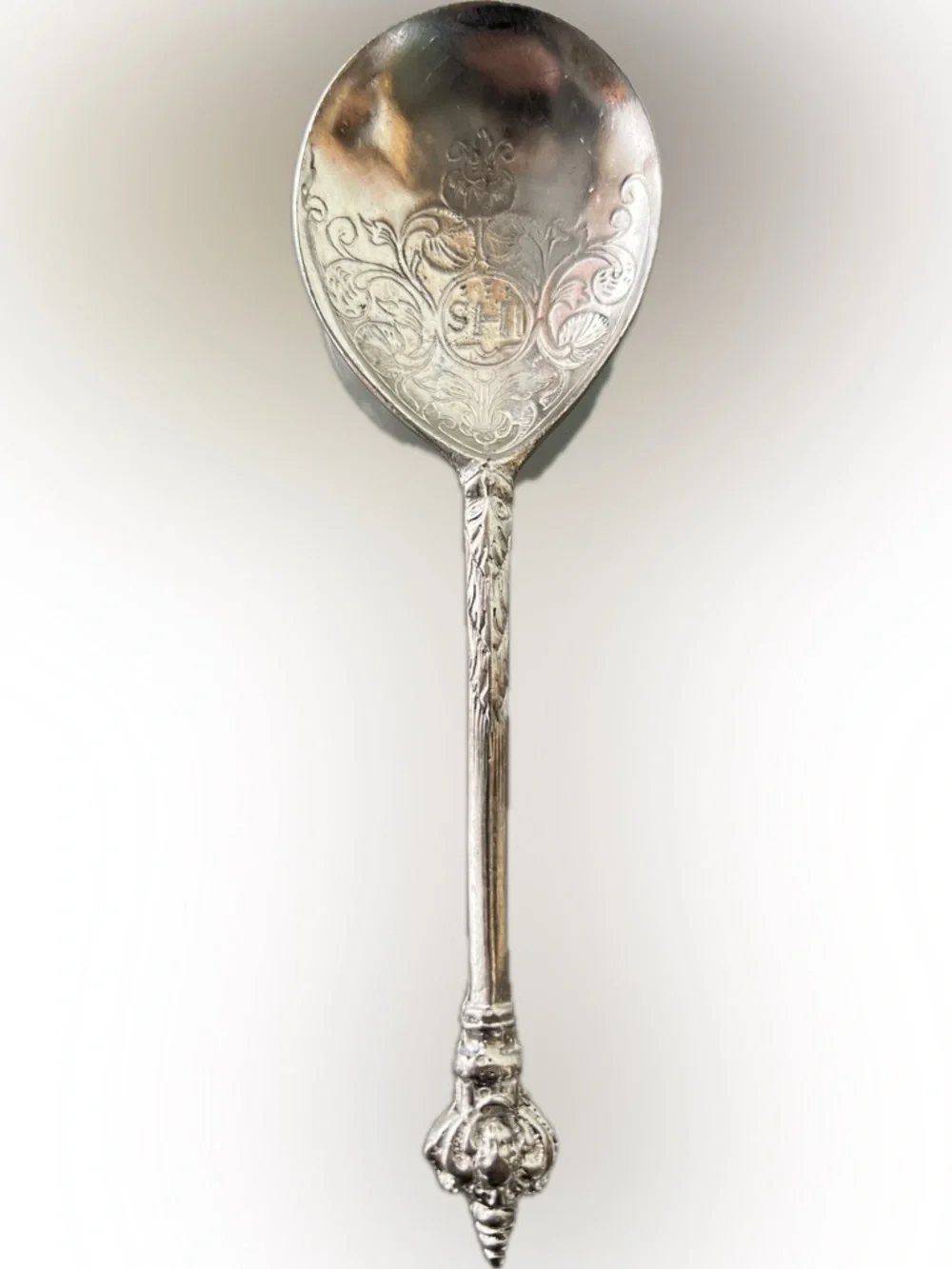 🥄Askvoll Brug Norway Vintage Ornate Silver Spoon 6.25” Pewter Decorative